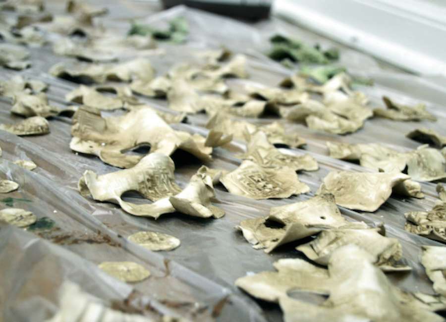 Mixed media, installation artist works in Newnan as artist in residence
