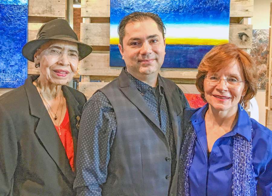 Barrientos exhibiting art in Greenville