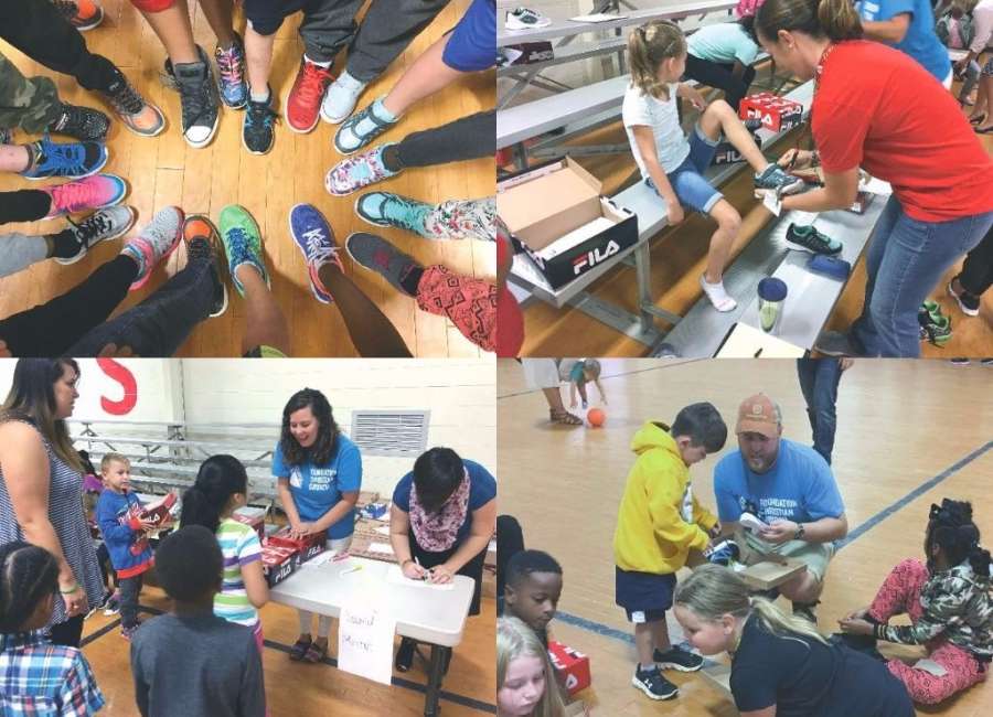 Church provides shoes to every student at Ruth Hill