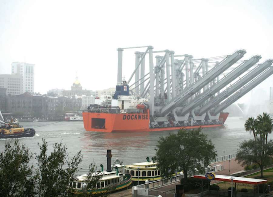 Larger cranes part of port’s expansion project