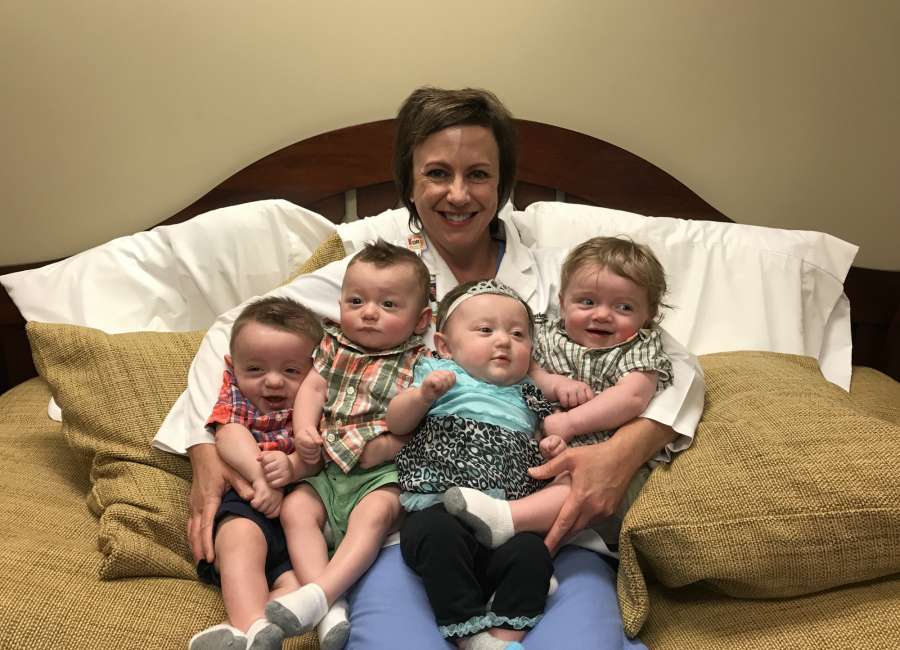 Quads visit delivery doctor