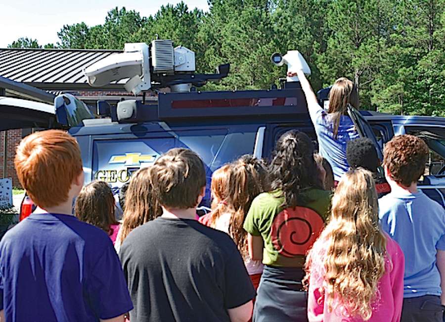 Meteorologist visits Eastside Elementary