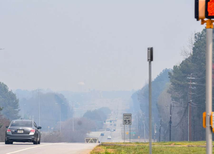 Three separate fires caused Monday's smoke screen