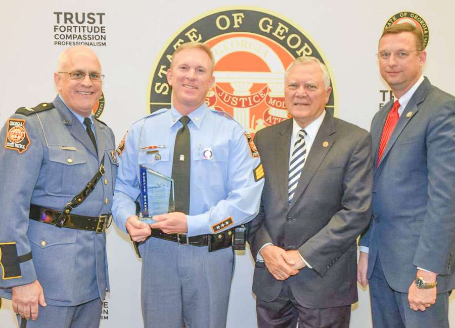 Trooper gets Purple Heart Award