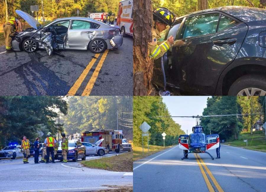 Two patients airlifted to Atlanta after car crash closes W. Hwy. 16
