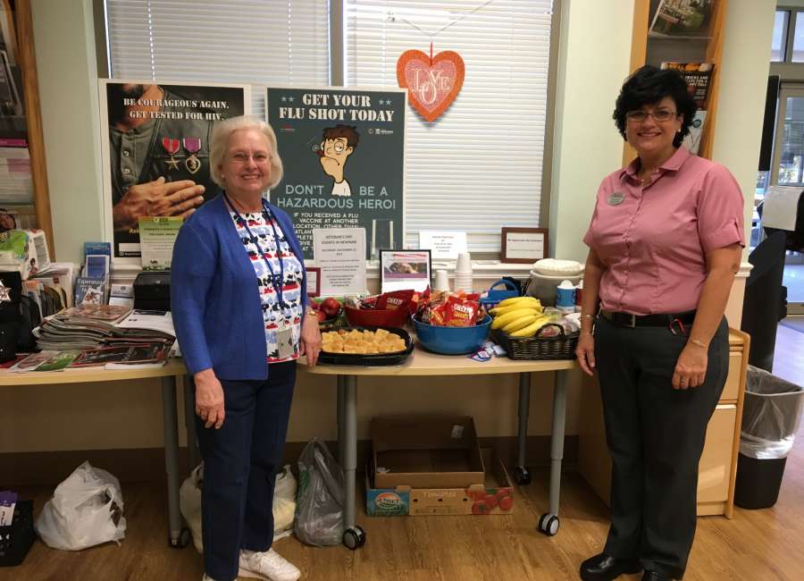 VFW Post and Auxiliary help at clinic