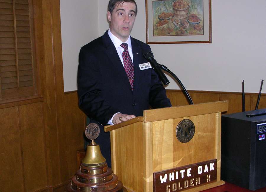  Candidate Enderlin speaks to local club