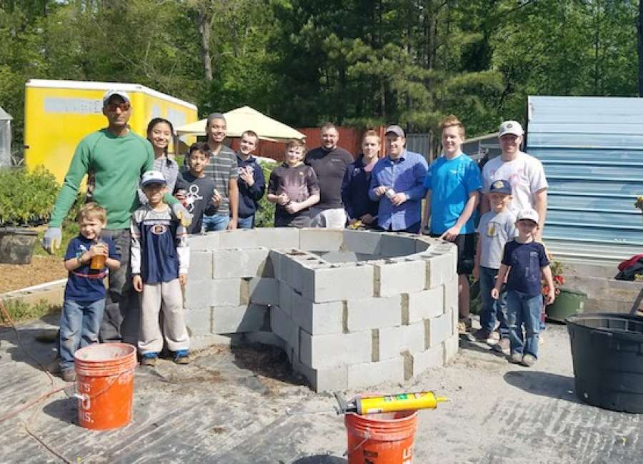 Eagle Scout completes keyhole garden project
