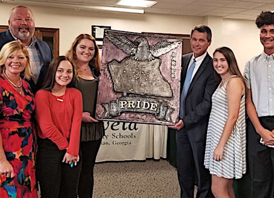 East Coweta students unveil artwork honoring Barker