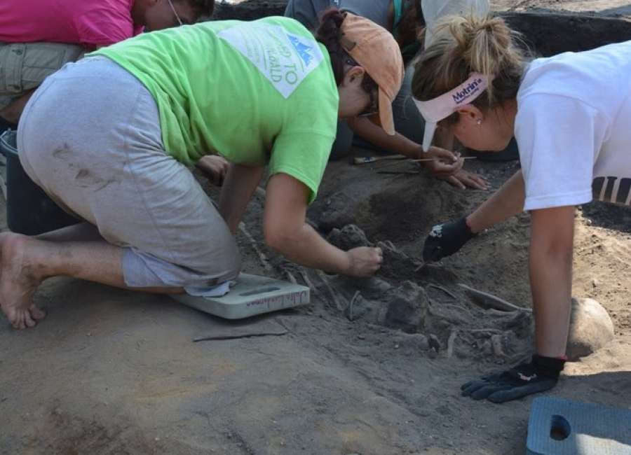 ECHS grad studies abroad, excavates remains