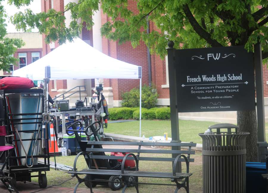 Movie being filmed in historic courthouse