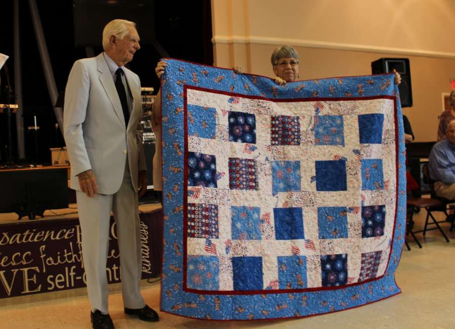 Quilts of Valor presented at First Methodist