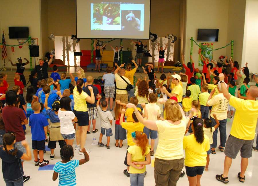 Two churches having one-day VBS