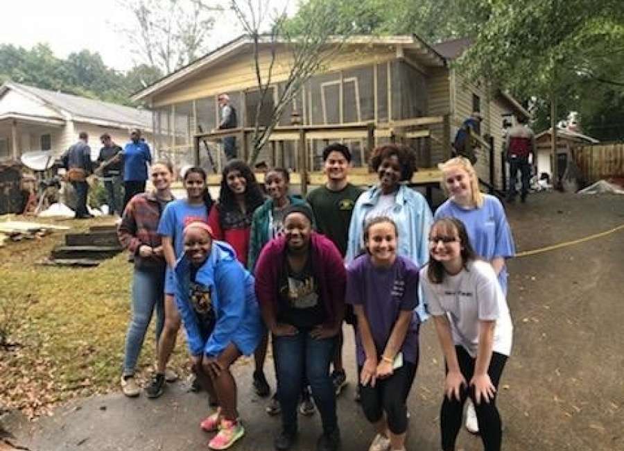 Volunteers help with home improvements