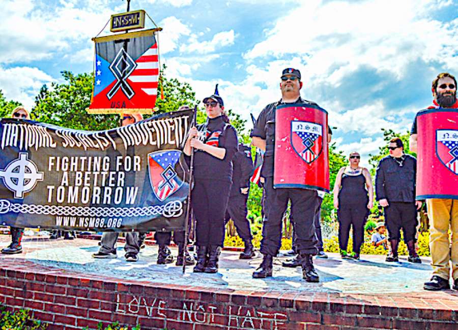 White supremacy group gathers with little fanfare