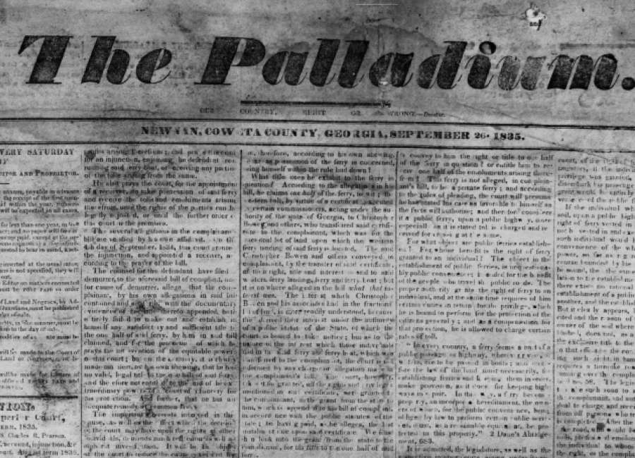 Coweta antebellum newspapers now online