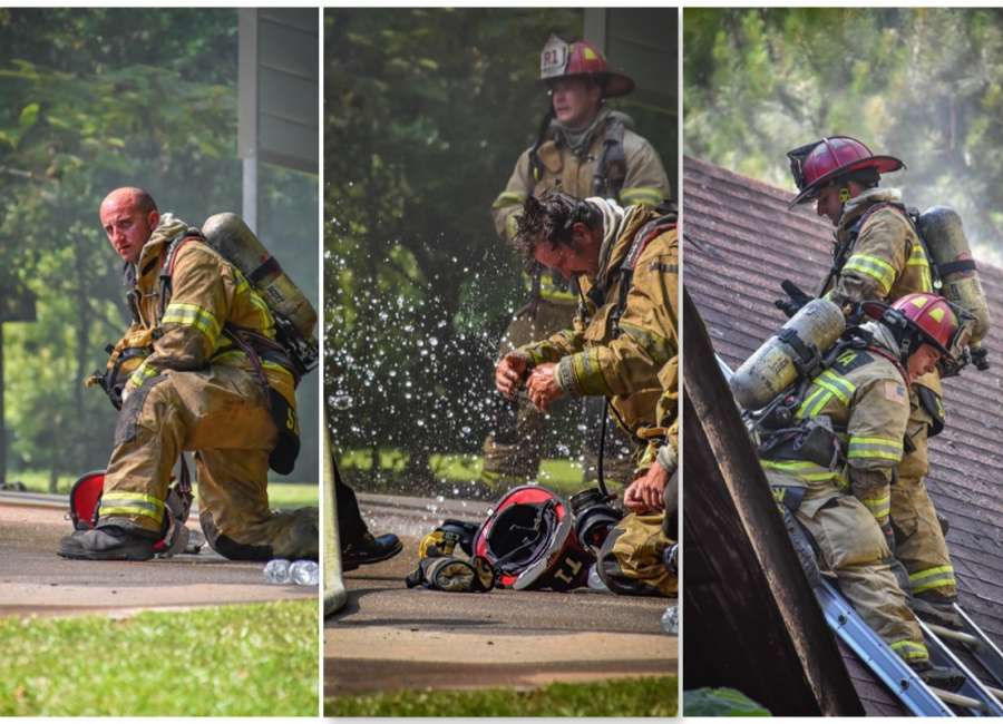 Coweta firefighters battle house fire and heat