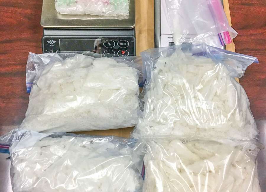 Eight pounds of meth seized from speeder