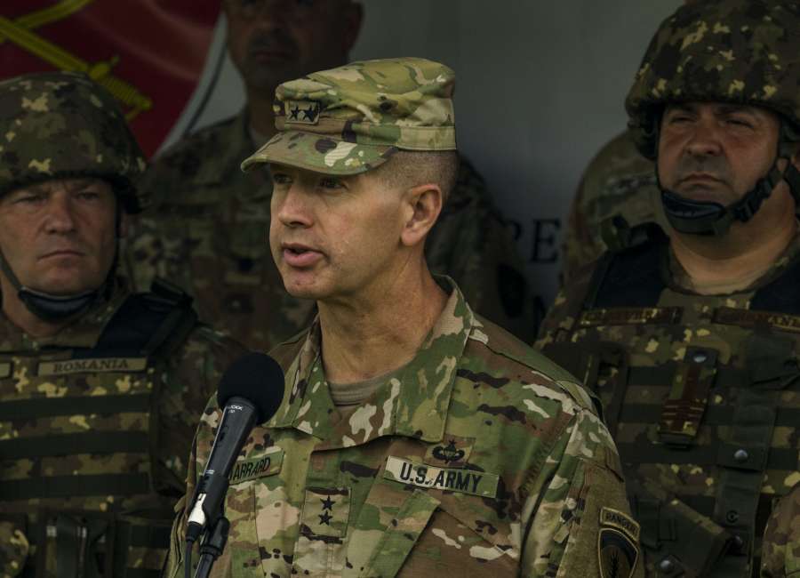 Jarrard speaks at exercises in Romania