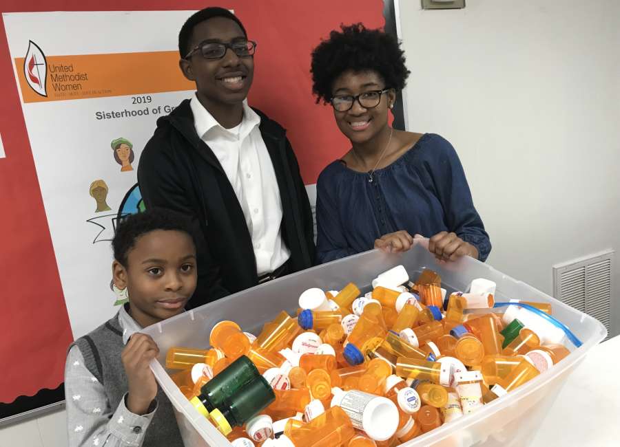 Newnan Chapel UMC collect pill bottles for third world countries